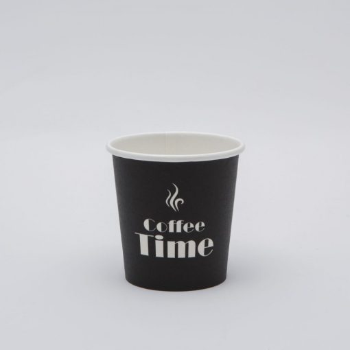 Kávés pohár 110 ml - Time design fekete