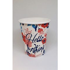 Latte papír pohár 280 ml - Hello sunshine design
