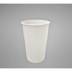 Fehér műanyag pohár- 200 ml 
