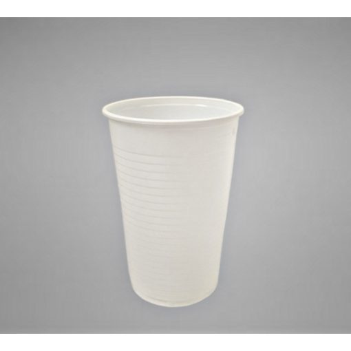 Fehér műanyag pohár- 200 ml 